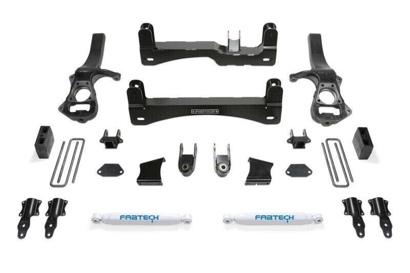 Fabtech K1150 6" Lift Kit w/ Rear Shocks For 2019-2021 Silverado/Sierra 1500 2WD