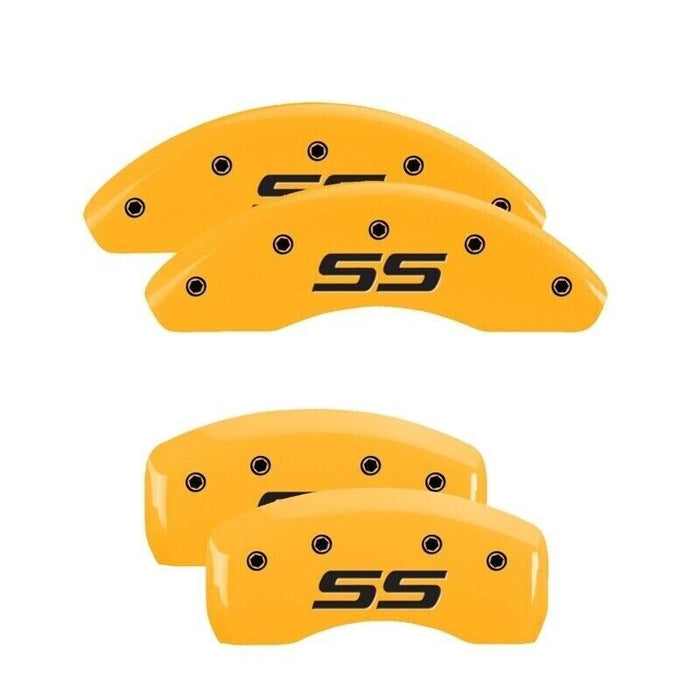 MGP Caliper Covers Yellow Black SS (Monte Carlo) For 2000-2005 Chevrolet Impala