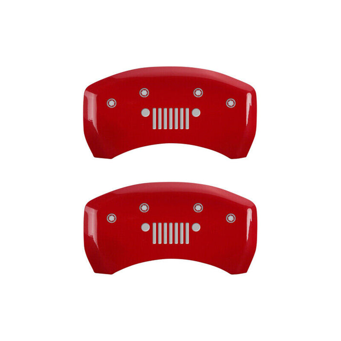 MGP 42012SJPLRD Gloss Red Caliper Covers for 14-20 Jeep Cherokee