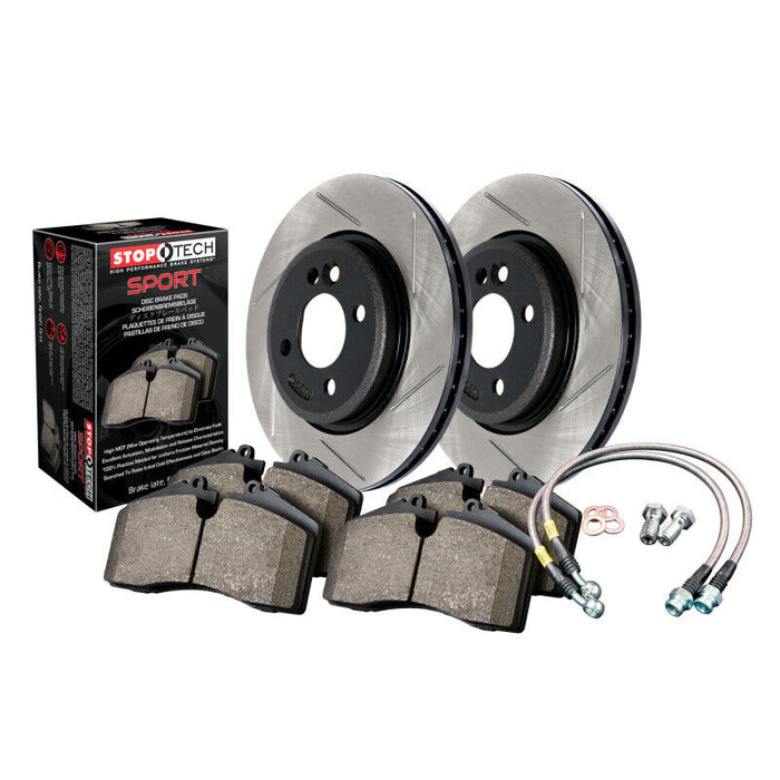 StopTech 977.42007R Sport Axle Pack Slotted Rotor Rear Brake Kit