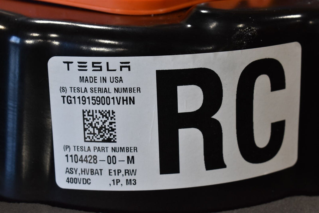 2019 Tesla Model 3 Standard Range Plus RWD Complete Battery Pack 1104428-00-M