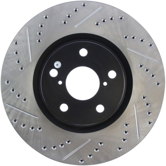 StopTech 127.44104R Sport Cross-Drilled And Slotted Disc Brake Rotor Fits Supra