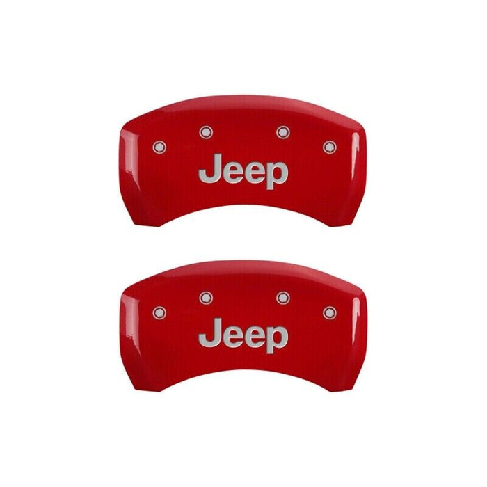 MGP Front/Rear Caliper Covers-Red For Cherokee; 42013SJEPRD