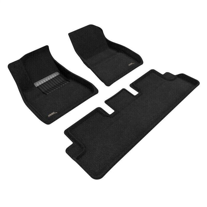 3D MAXpider Elegant Series Black Custom Carpeted Floor Liners for Tesla Model 3