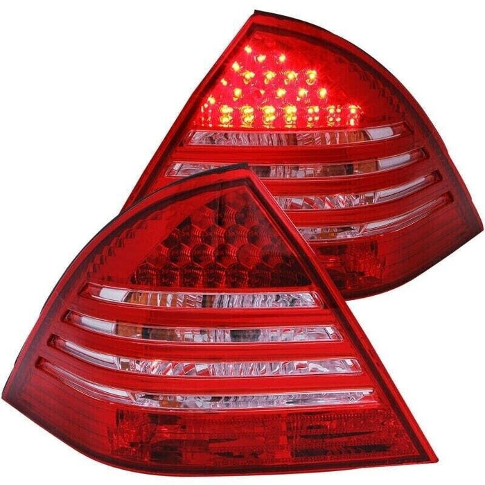 Anzo USA Tail Lights Red/Smoke Fits 2001-2004 Mercedes Benz C Class W203