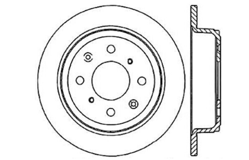 StopTech 127.40017L Sport Cross-Drilled And Slotted Disc Brake Rotor