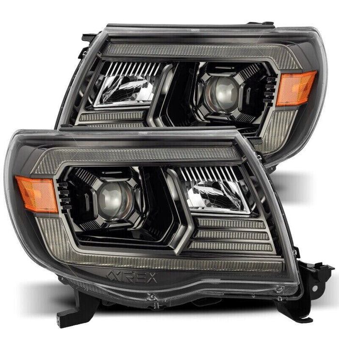 AlphaRex USA 880736 Projector Headlights Alpha Black For Toyota Tacoma 05-11