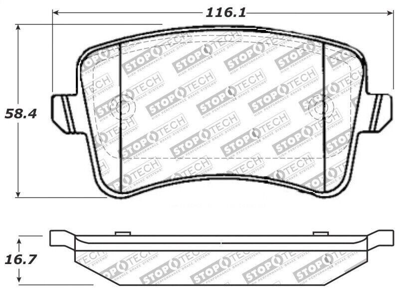 StopTech 309.13860 Sport Disc Brake Pad Set with Shims and Hardware