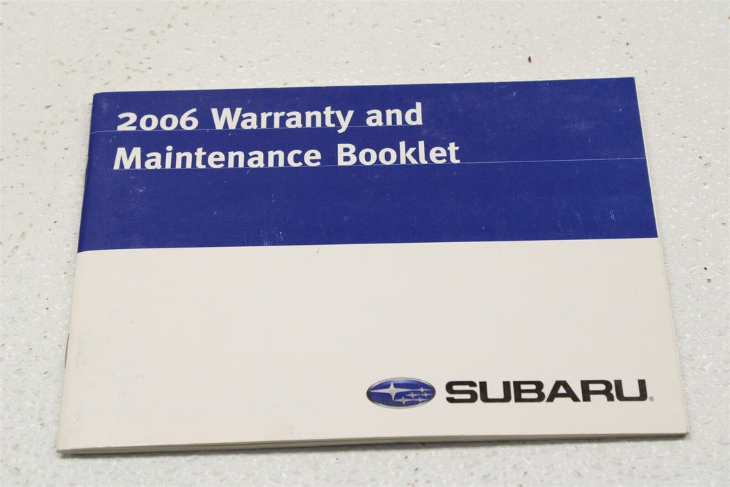 2006 Subaru Legacy GT Owners Manual Booklet Assembly Factory OEM 06