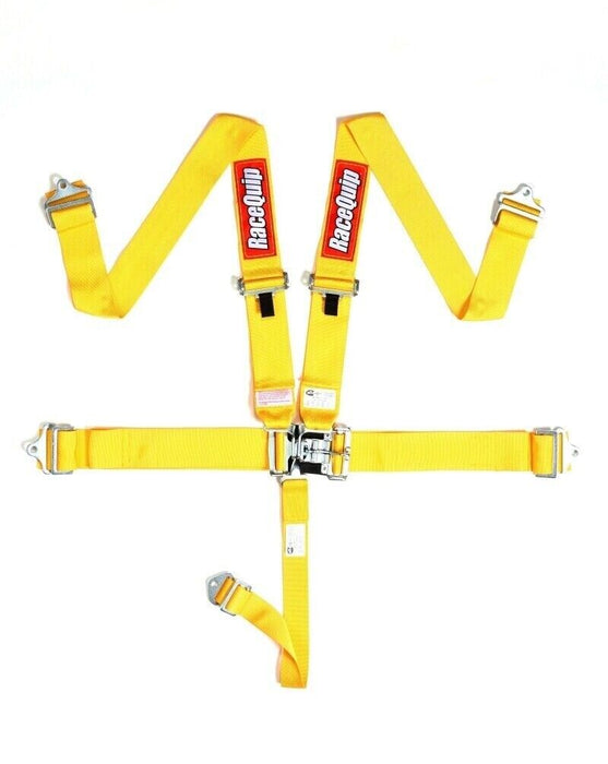 RaceQuip 711031 Harness 5 Point Latch and Link SFI 16.1 Yellow Kit