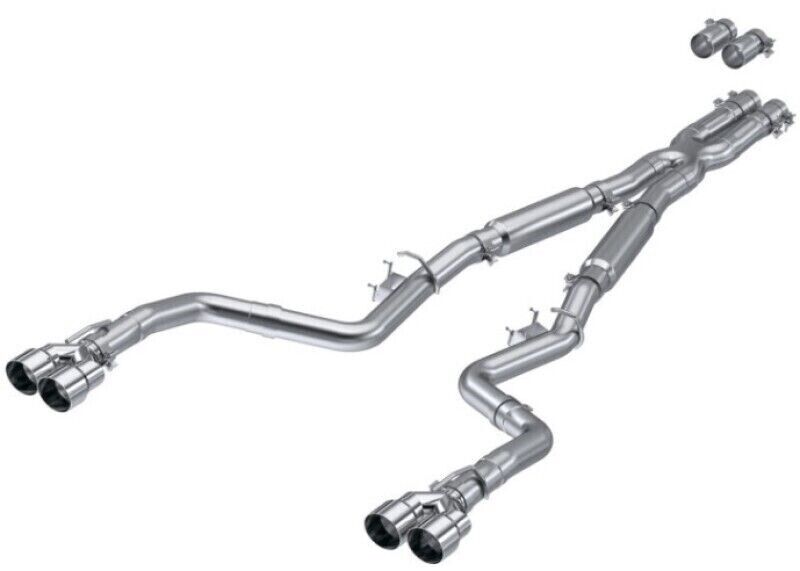 MBRP 3'' Exhaust Quad Exit w/ SS Tip For 17-23 Dodge Challenger