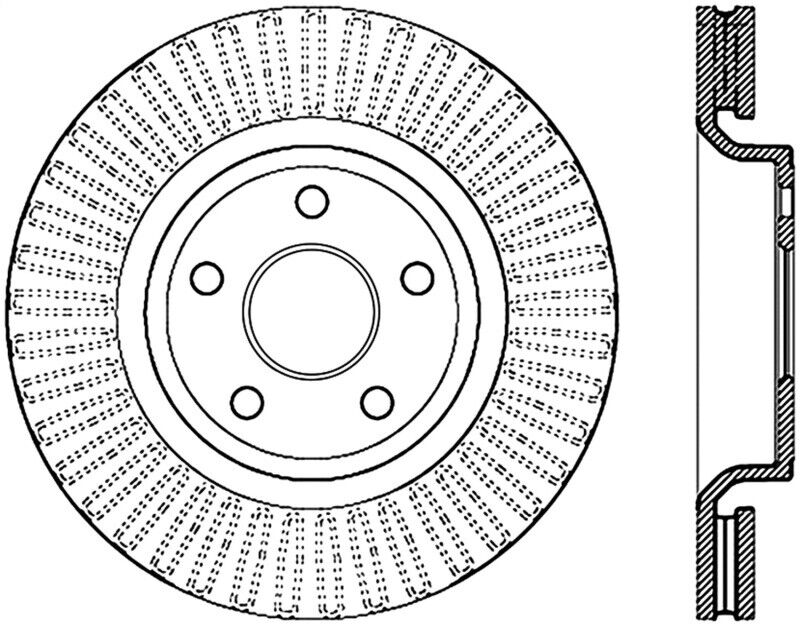 StopTech 126.58008SR Sport Slotted Front Right Brake Rotor For Dodge Durango