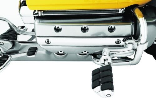 Kuryakyn 7980 Chrome 1" Highway Bar Longhorn Foot Peg Mount w/ ISO Dually