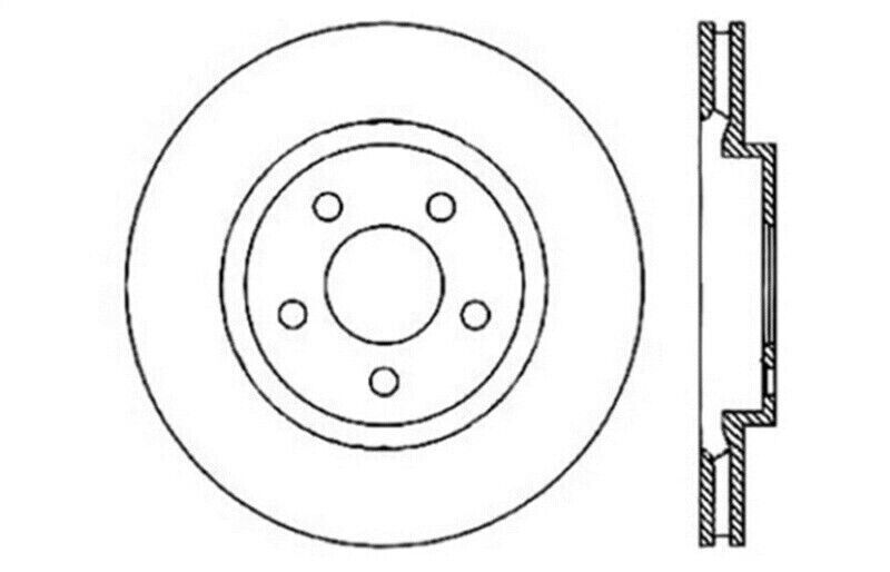 StopTech 127.63062R Sport Drilled & Slotted Rear Right Disc Brake Rotor