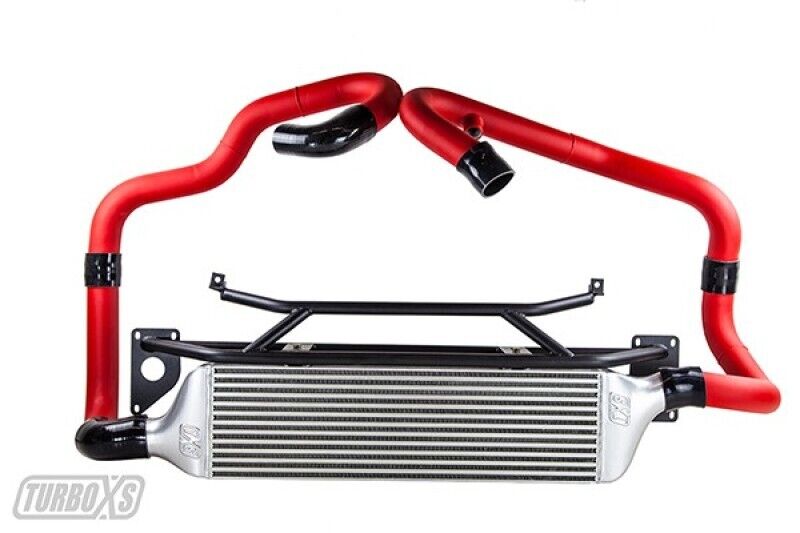 Turbo XS FMIC Fits 2015-2017 Subaru STi - Wrinkle Red Pipes