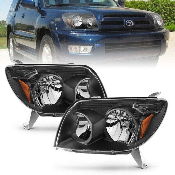 Anzo USA Crystal Headlights Black Fits 2003-2005 Toyota 4Runner