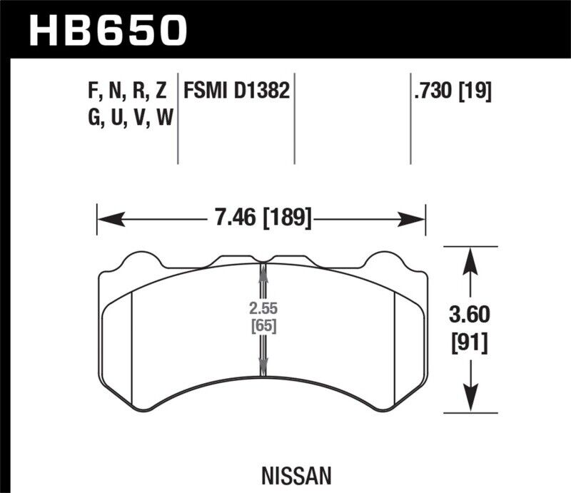 Fits Hawk 09-11 Nissan GT-R HPS Street Front Brake Pads