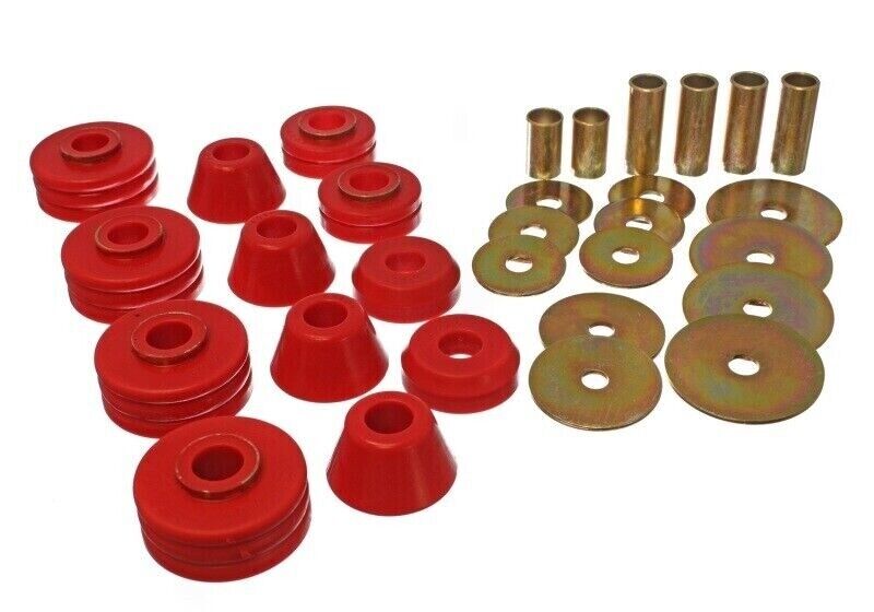 Energy Suspension 3.4109R Body Cab Mount Set Red For 73-80 C1500