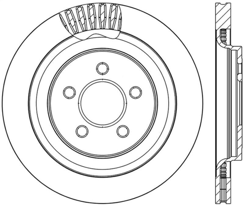 StopTech 126.61109SL Sport Slotted Rear Brake Rotor for 2015-2019 Ford Mustang