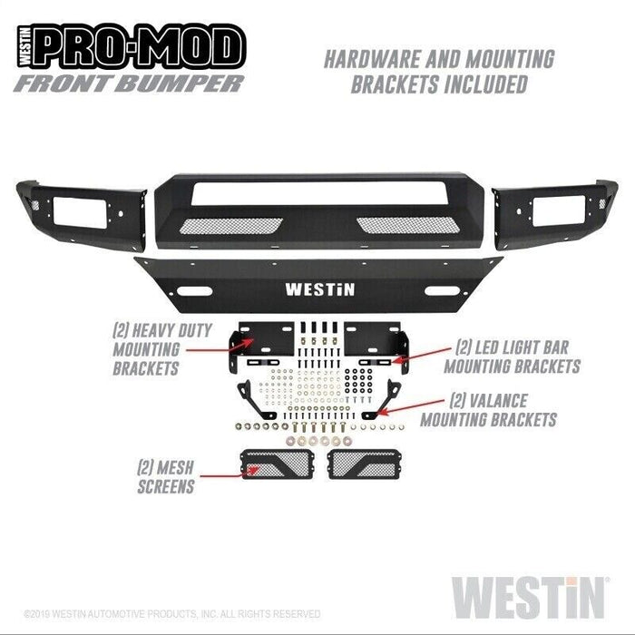 Westin 58-41005 Pro-Mod Front Bumper For 2016-2018 Chevrolet Silverado 1500