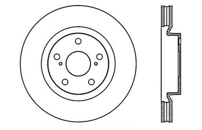 StopTech 127.44146L Sport Drilled & Slotted Front Left Disc Brake Rotor