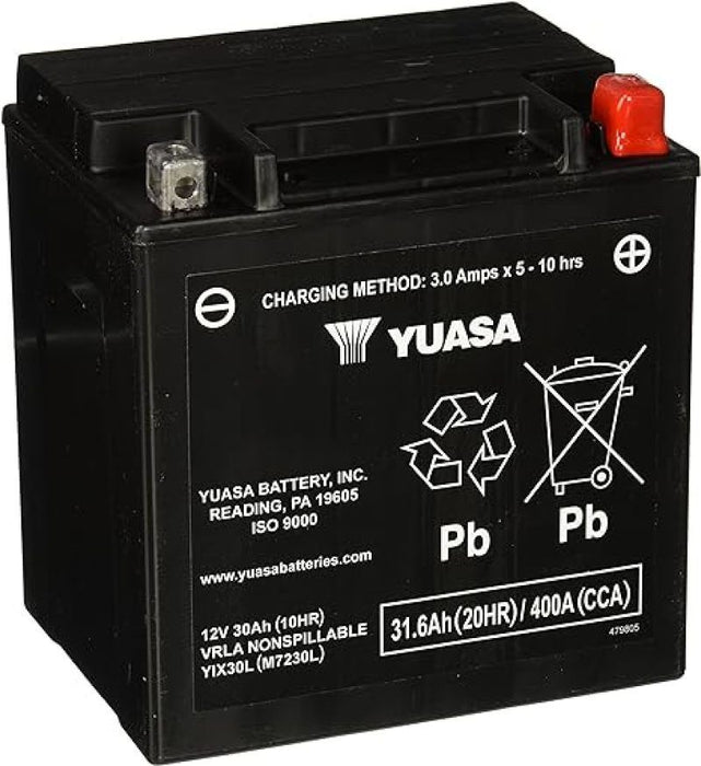 Yuasa YUAM7230LPW YIX30L-PW Maintenance Free AGM 12 Volt Battery