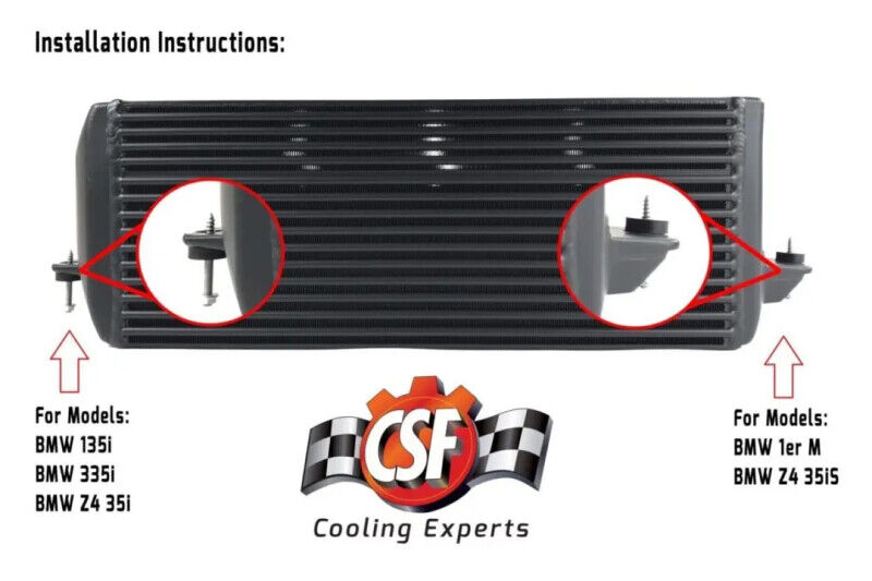 CSF 8127B Intercooler Black for 06-13 BMW 135i/135i Convertible/Coupe