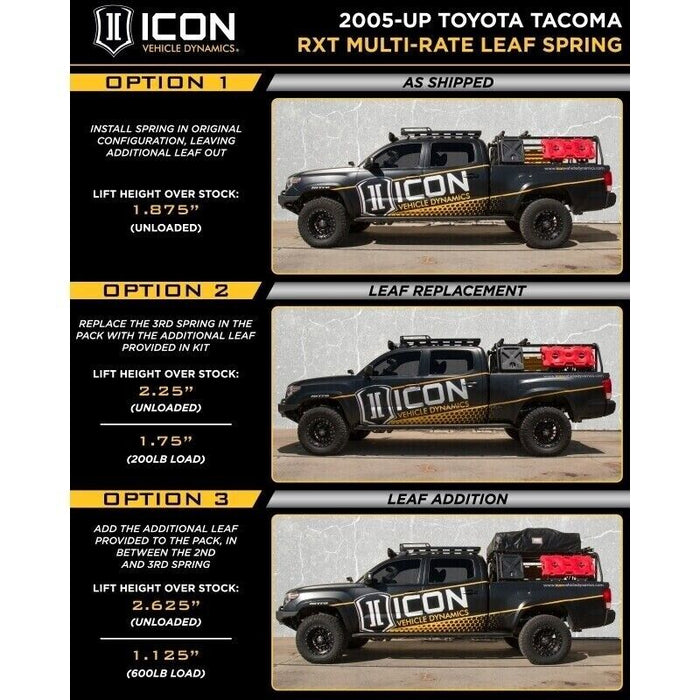 Icon Vehicle Dynamics K53010T 0-2.75in Stg 10 Suspension System For 05-17 Tacoma