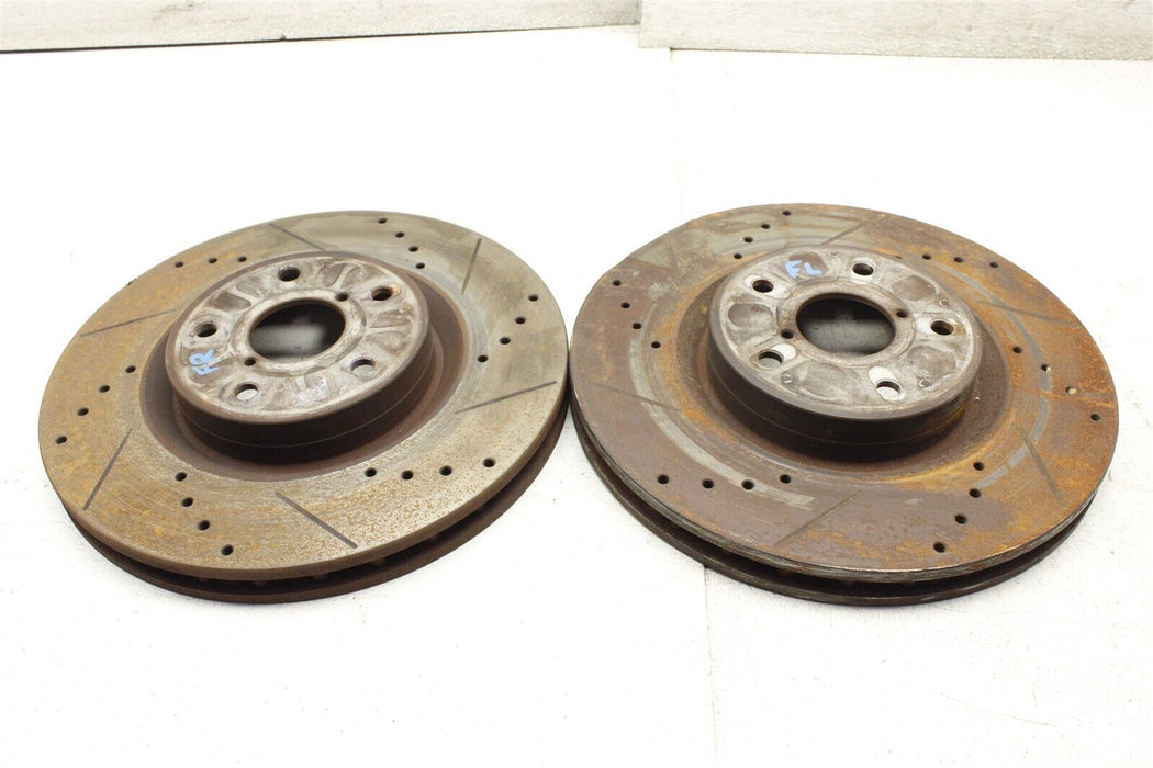 Front Slotted Brake Disc Rotors Aftermarket For 2016 Subaru WRX 15-21