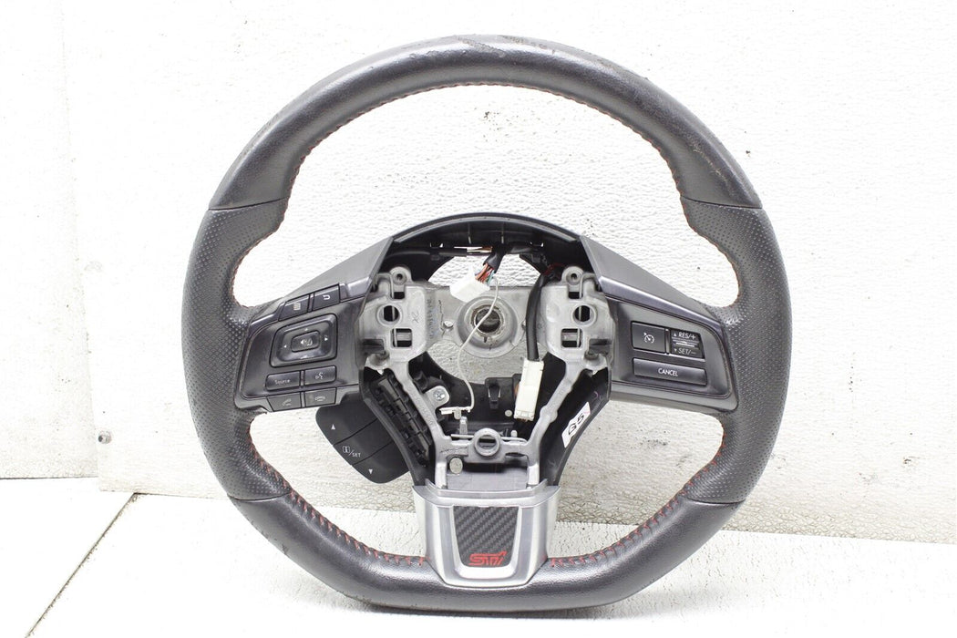 2015-2021 Subaru WRX STI Red Stitched Steering Wheel Assembly Factory OEM 15-21