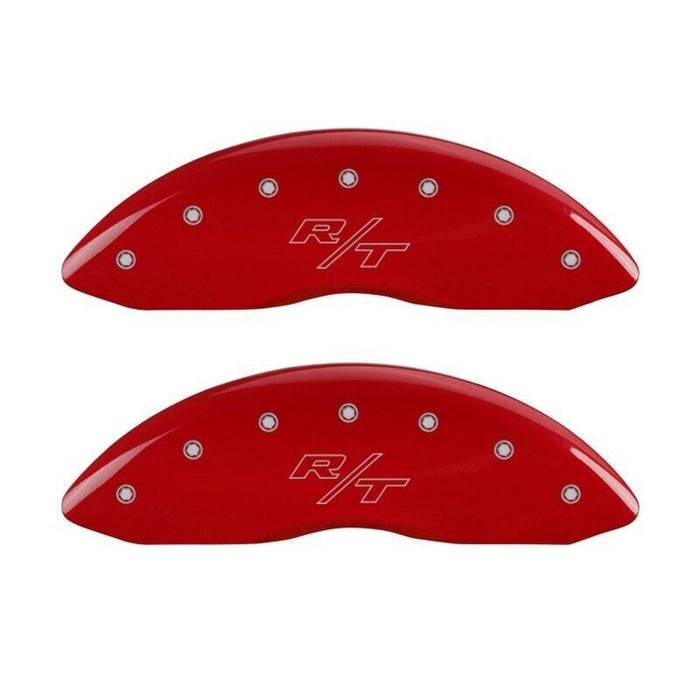 MGP Front/Rear Caliper Covers-Red For Challenger/Charger; 12162SRTRRD