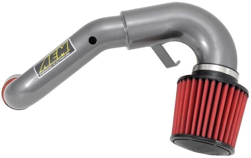 AEM 24-6108C Gray Aluminum Dual Chamber Intake System for 02-05 Civic Si 2.0L L4