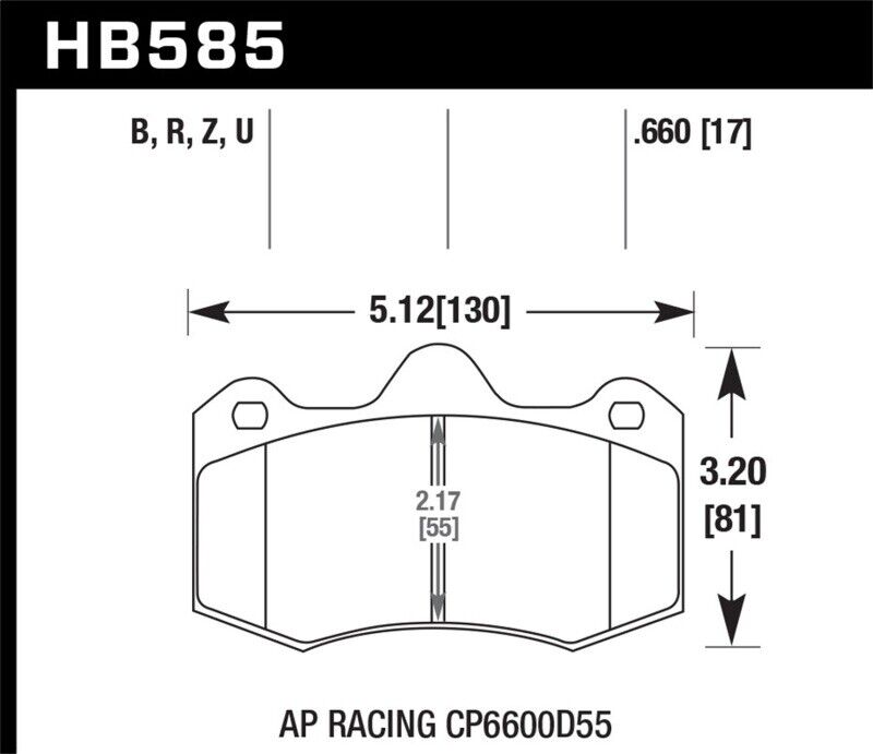 Fits Hawk 12-14 McLaren MP4-12C HPS 5.0 Front Brake Pads