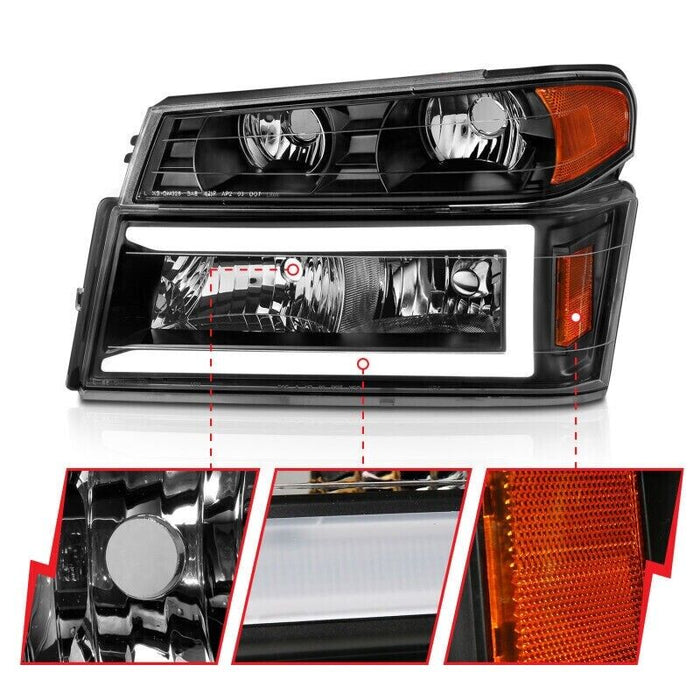 Anzo USA 111558 Crystal Headlight Set