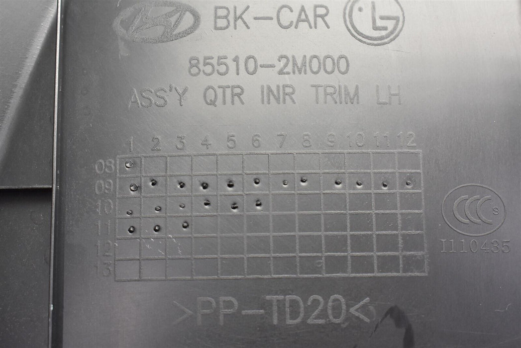 2009-2012 Hyundai Genesis Coupe Quarter Panel Trim Cover Rear Left Driver 09-12