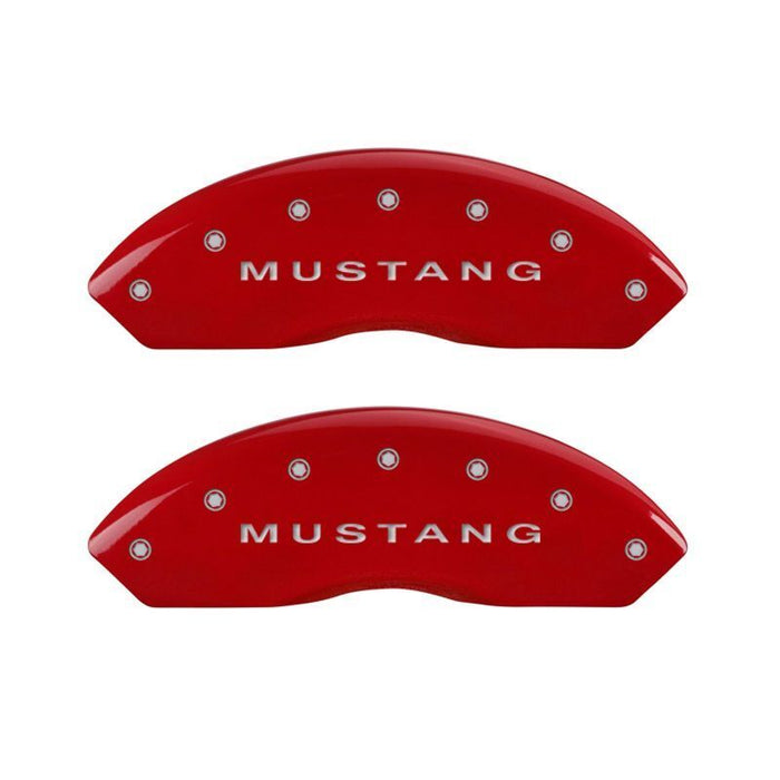 MGP 10198SMBPRD Gloss Red Caliper Covers for 10-14 Ford Mustang