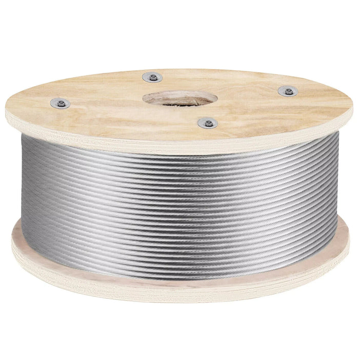 VEVOR T316 500ft Stainless Steel Wire Rope Cable, 3/16", 1x19 Cable Railing