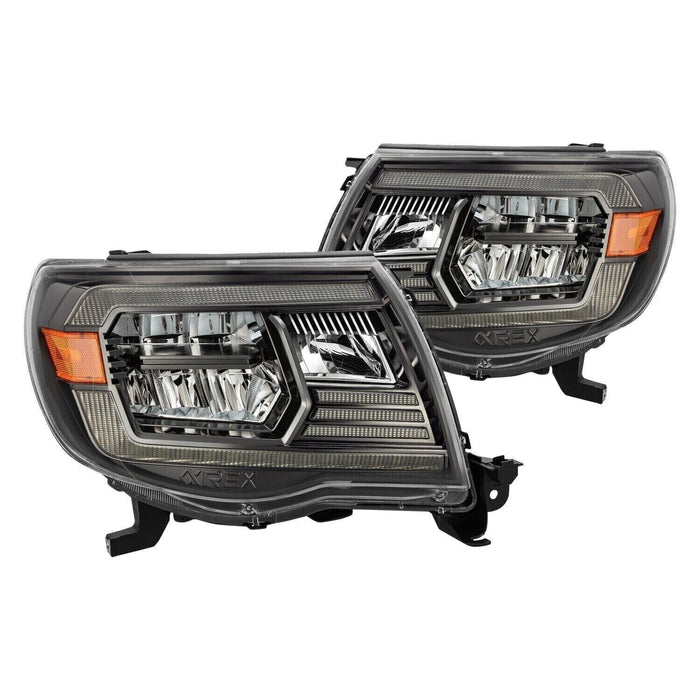 AlphaRex LUXX-Series LED Crystal Headlight Alpha Black for 2005-11 Toyota Tacoma