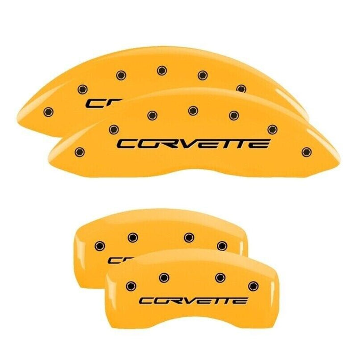 MGP Yellow 6061-T6 Aluminum Caliper Covers For 2005-2013 Chevrolet Corvette Base