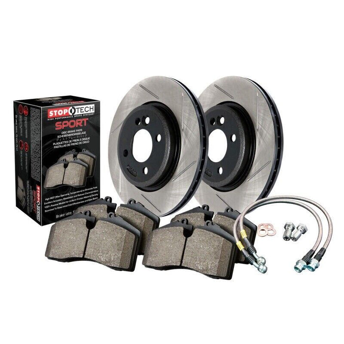 StopTech 977.40016R Sport Slotted 1-Piece Rear Brake Kit for 97-01 Honda Prelude