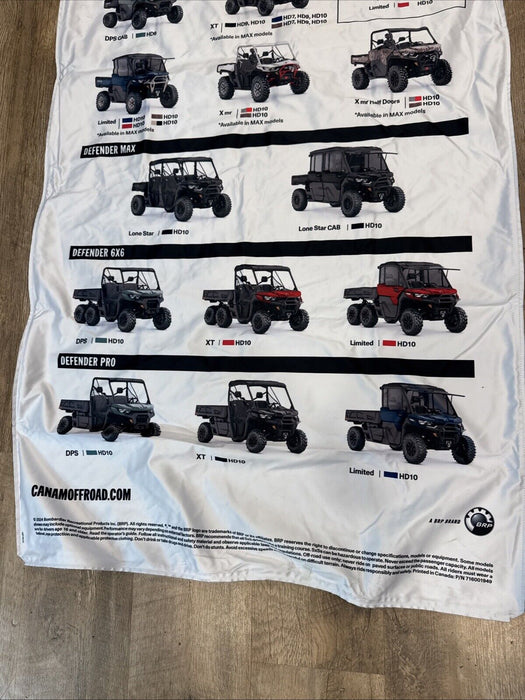 Can-Am Defender Lineup Off-Road Advertising Sign - Cloth Banner