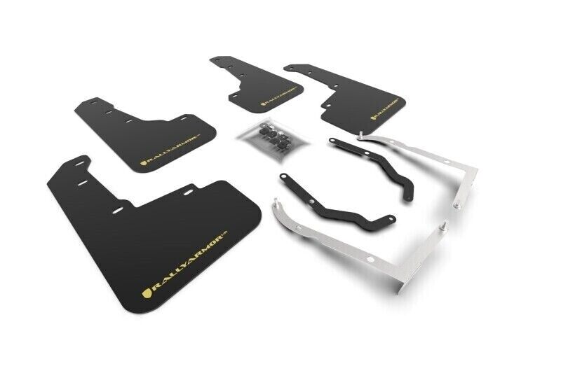 Rally Armor MF46-LTUR-BLK/PYP Lift/AT Black UR Mud Flap Yellow Pearl Logo