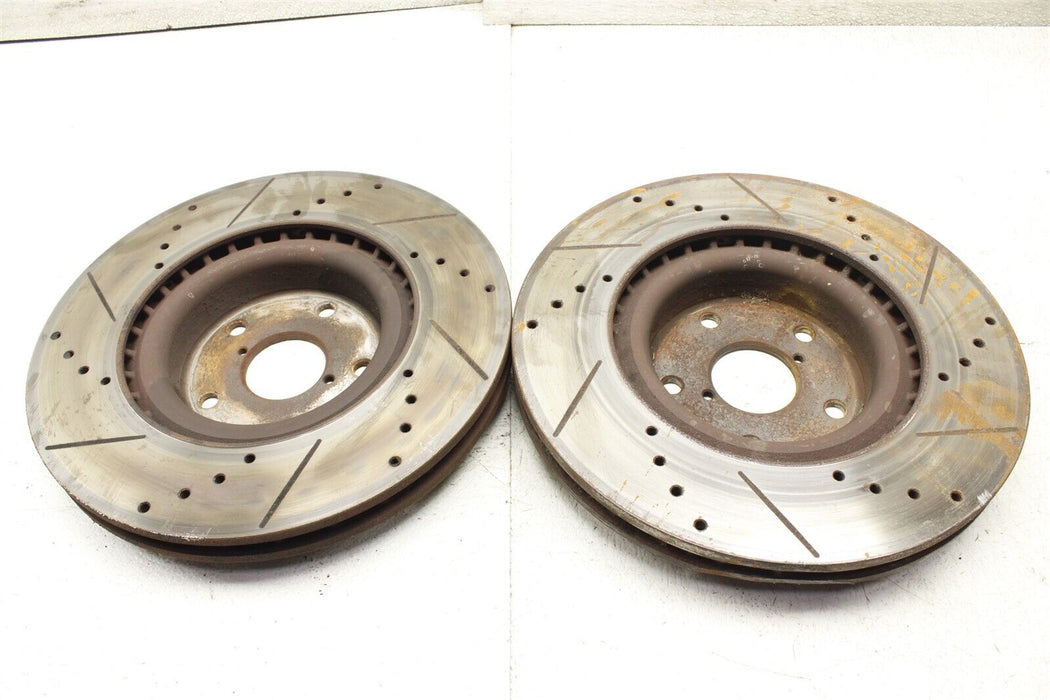 Front Slotted Brake Disc Rotors Aftermarket For 2016 Subaru WRX 15-21