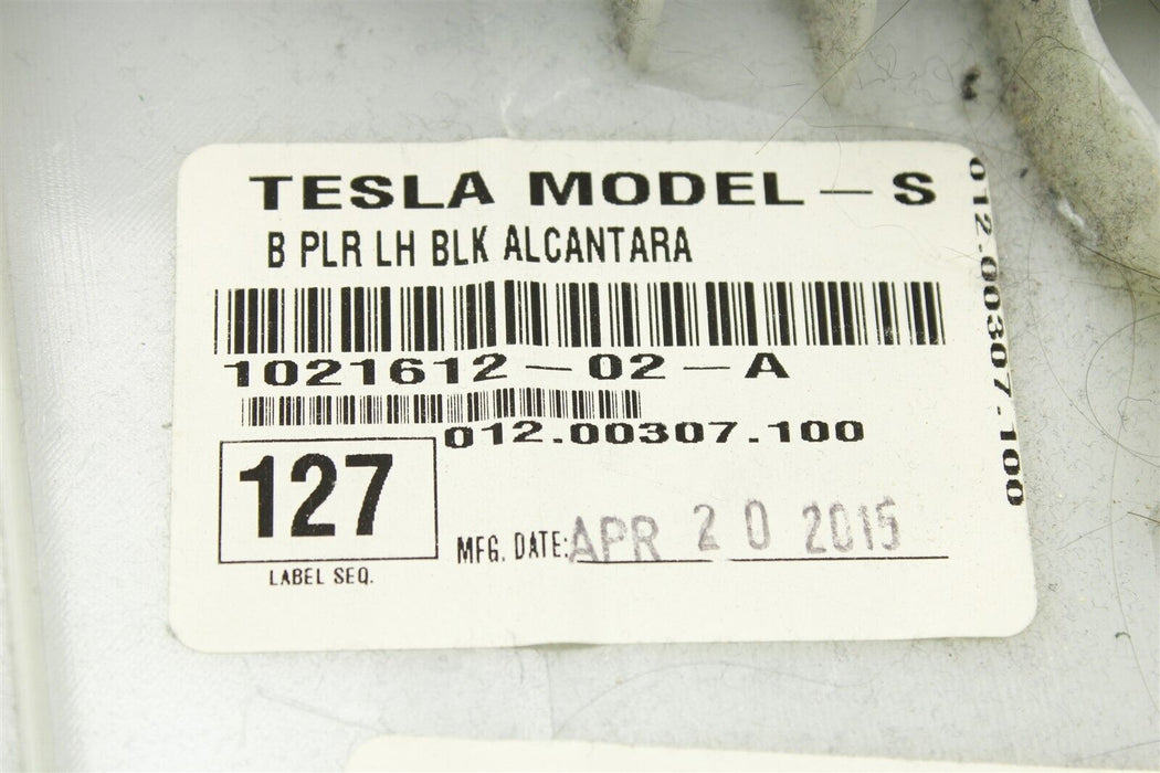 2015 Tesla Model S Driver Left Upper Alcantara B Pillar 1021612-02-A OEM 12-15