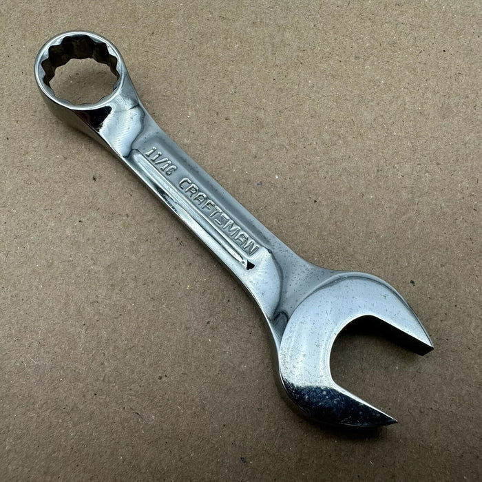 Craftsman Professional Standard SAE Polish Stubby Wrench, USA 11/16" 44108 EUC