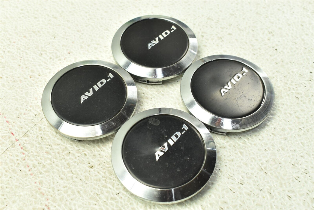Avid1 Wheel Center Cap Cover Rim 501-CK64 Brush Aluminum And Black Set Of 4