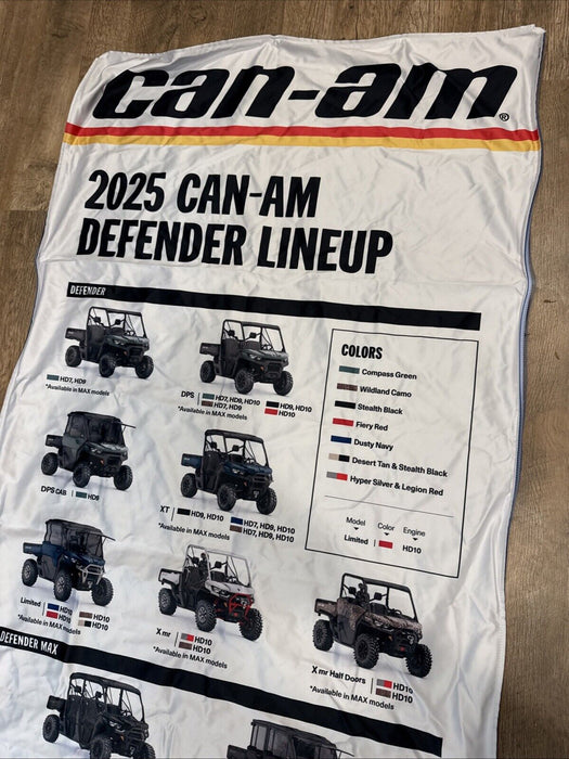 Can-Am Defender Lineup Off-Road Advertising Sign - Cloth Banner