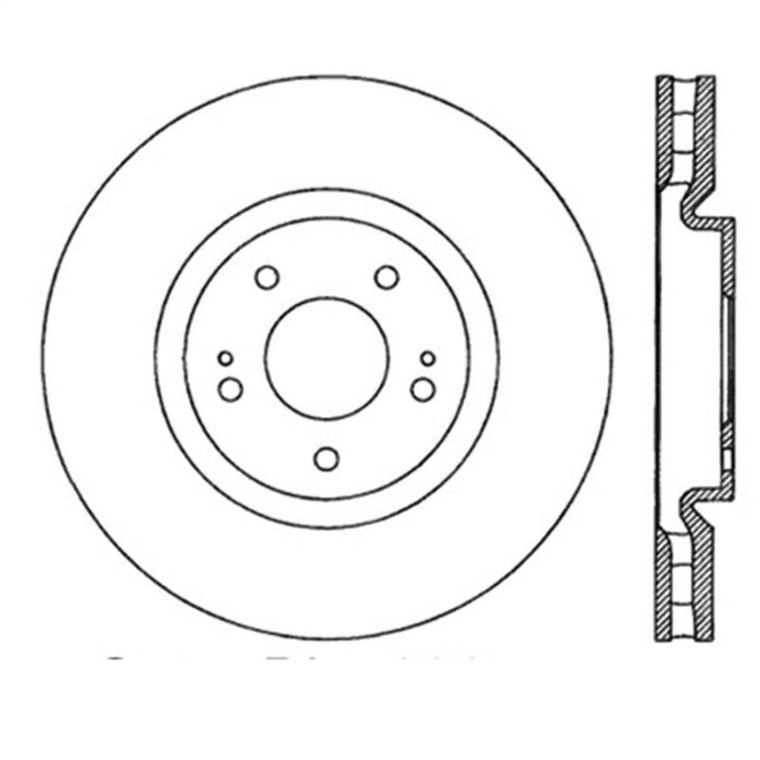 StopTech Disc Brake Rotor Front Right For 03-06 Mitsubishi Lancer / 126.46064SR