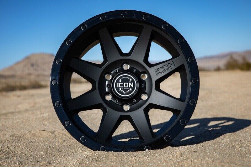 ICON Rebound 17x8.5 6x5.5 0mm Offset 4.75in BS 106.1mm Bore Double Black