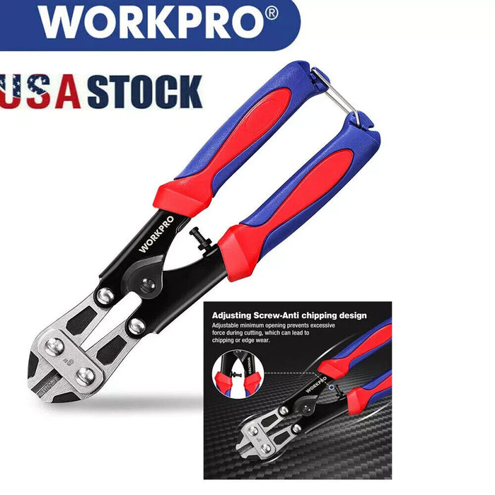 WORKPRO Mini Bolt Cutter 8"/210mm Bolt Cutter Wire Cable Cutter With Rubber Grip